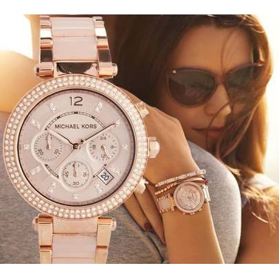MLW WS JAM TANGAN  MICHAEL KORS PINK ORIGINAL MK5896