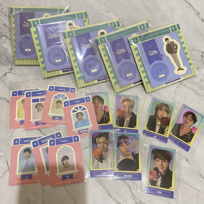 SET 4PCS bts festa d day calendar 2021 D2 D3 D4 D7 RM jin siga jimin v jk jungkook taehyung j hope