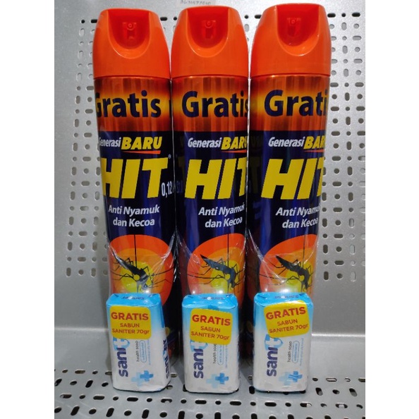 Hit semprot 600+75ml Free sabun saniter 70g / Obat nyamuk / Hit / Hit spray