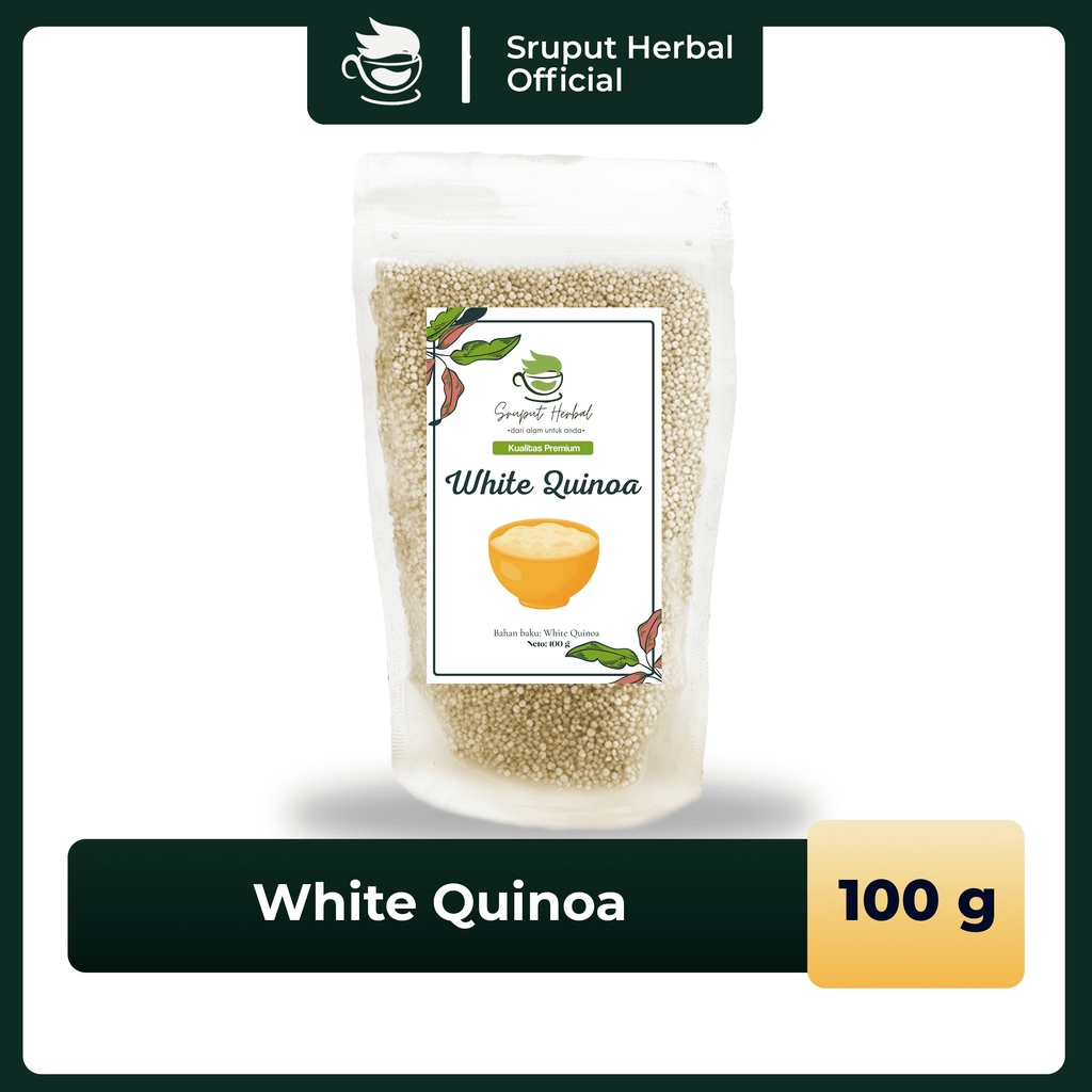 100g White Quinoa Kinoa Putih Kualitas Premium Murah Sruput Herbal