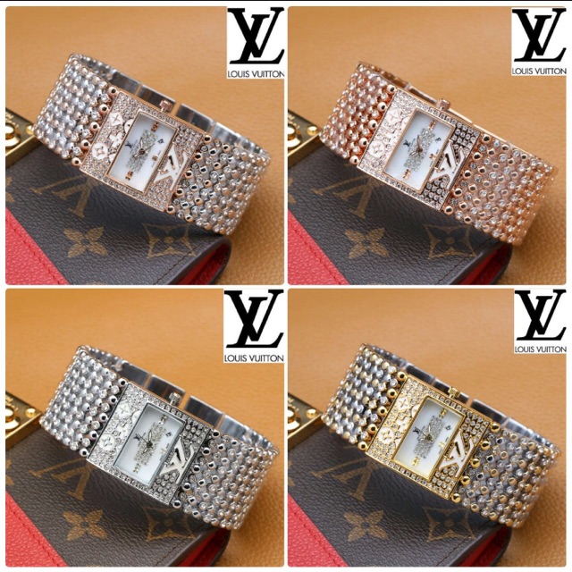 jam tangan LV diamond tanggal aktif premium import