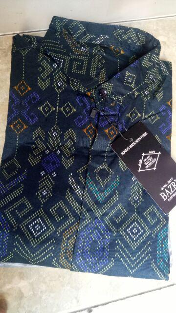 Zebestore Kemeja Batik Lengan Panjang Pria Songket Slimfit Bestseller