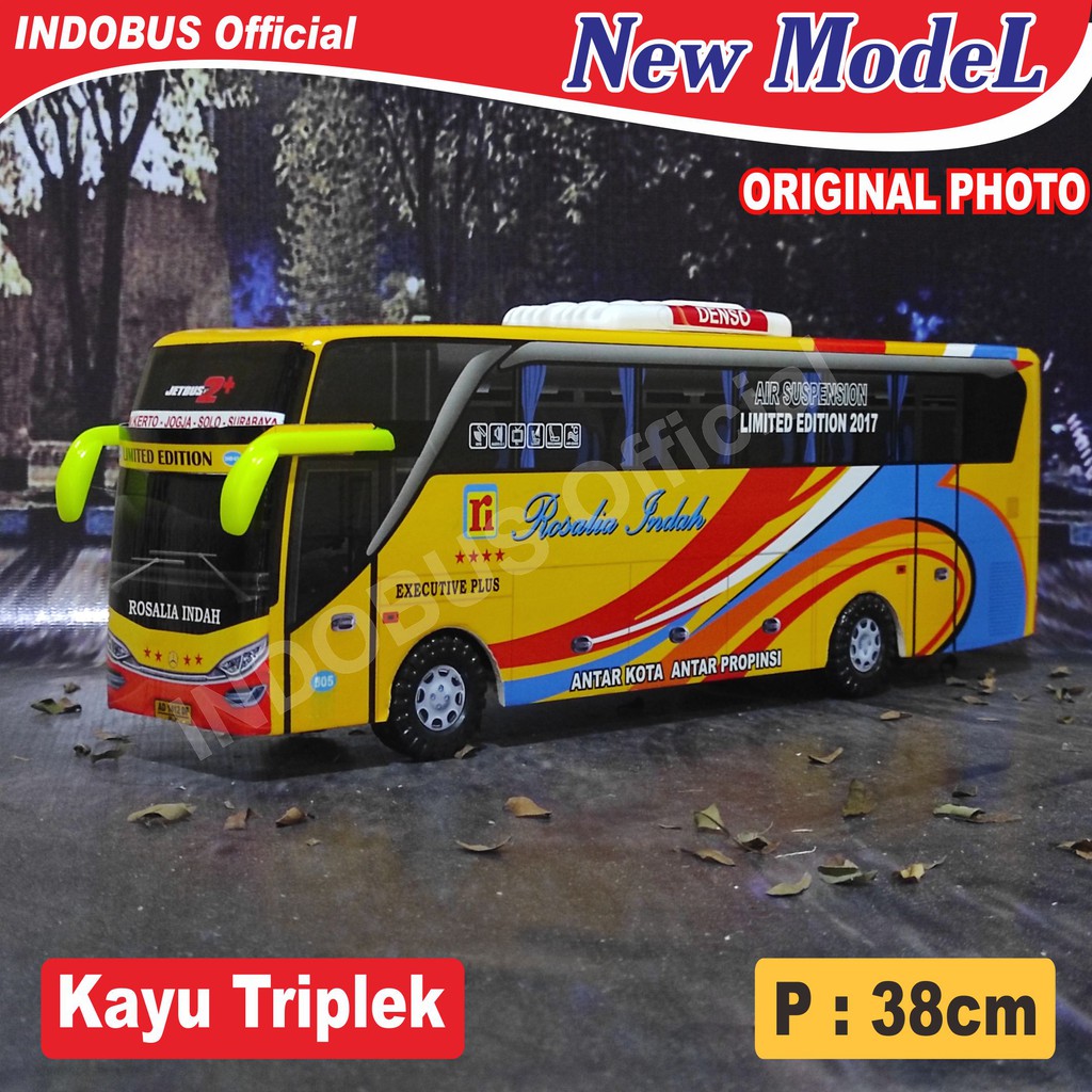 INDOBUS Miniatur Bus Bis Rosalia Indah Jetbus2 SHD Kuning