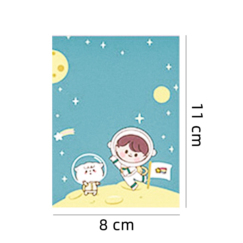 50 Sheets Cute Cartoon Sticky Note Student DIY Non-Repeating Non-Sticky Note Paper
