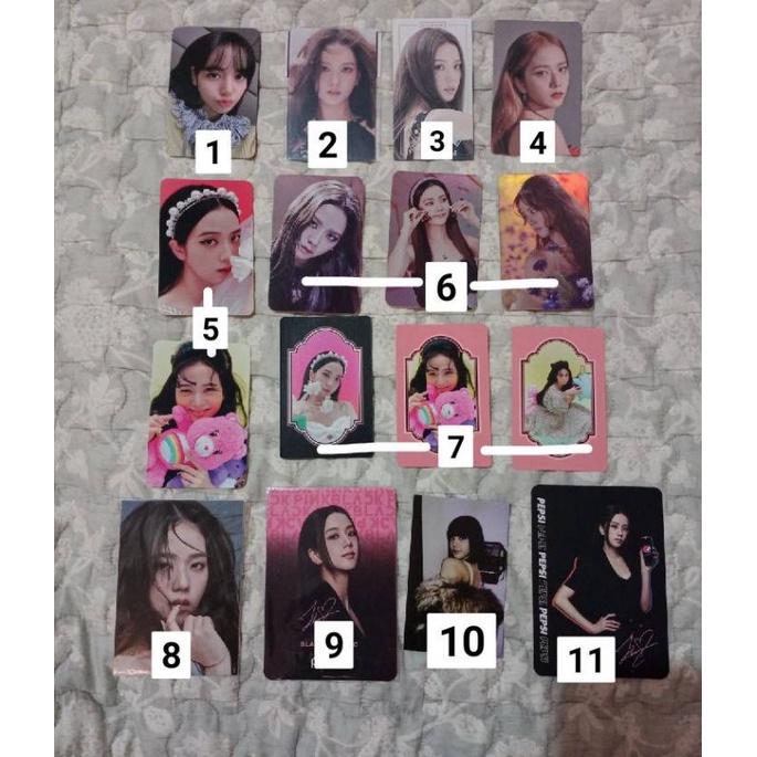 jisoo photocard pc lisa jennie rose pepsi the album hello bubble ktown pob season greeting lyrics ca