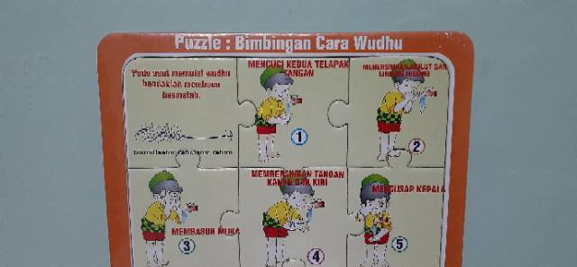 Puzzle / Puzle / Pazel Tata Cara Berwudhu - Belajar Wudhu