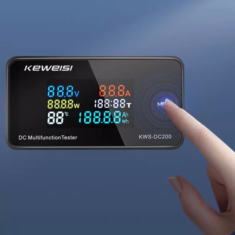 WattMeter DC 0-200V 10A - 100A KWh Voltmeter Amper Power Energi Meter