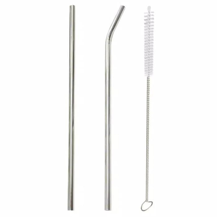 

Sedotan Stainless 2pcs + Sikat Sedotan - Sedotan Go Green Save Plastik