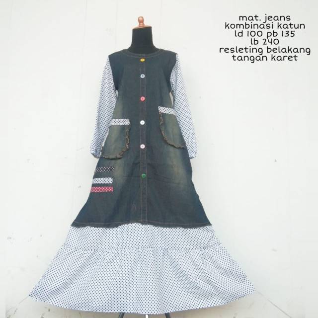 Gamis jeans  # JEANS MIX KATUN#