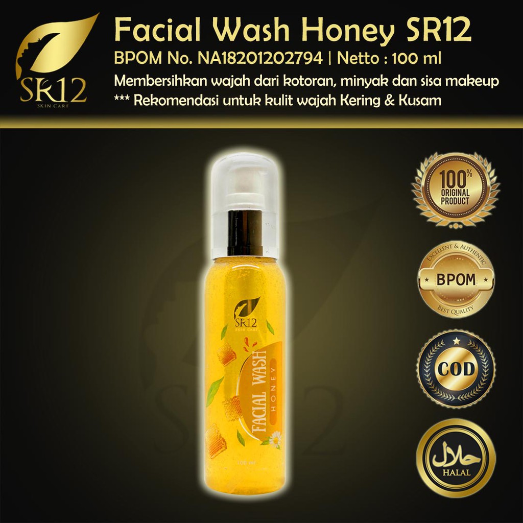 Jual Facial Wash Honey Sr Sabun Muka Pembersih Wajah Fw Face Wash