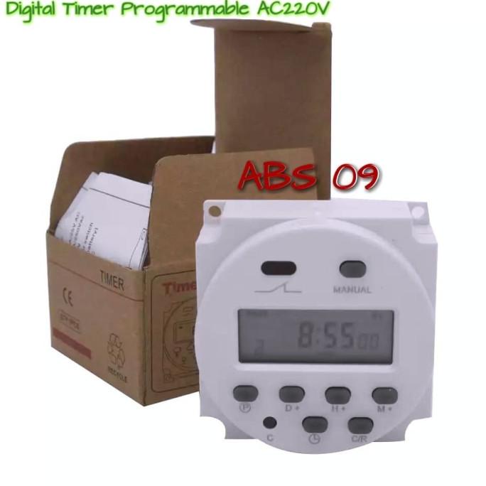 Timer Digital saklar otomatis alat on off lampu listrik AC220v AC 220v
