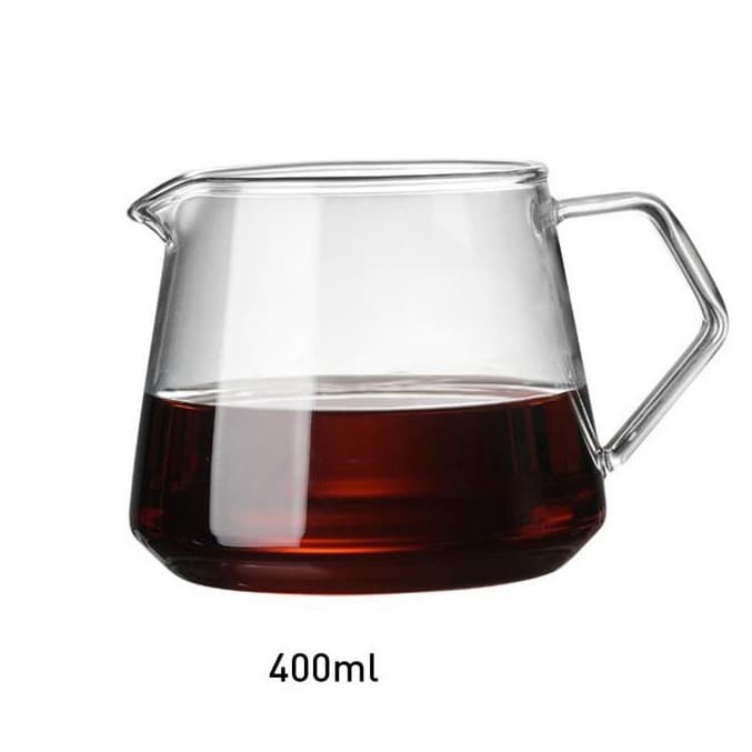 OneTwoCups Coffee Maker Pot Kettle Teko Kopi Barista 400ml - AI101 - Transparent