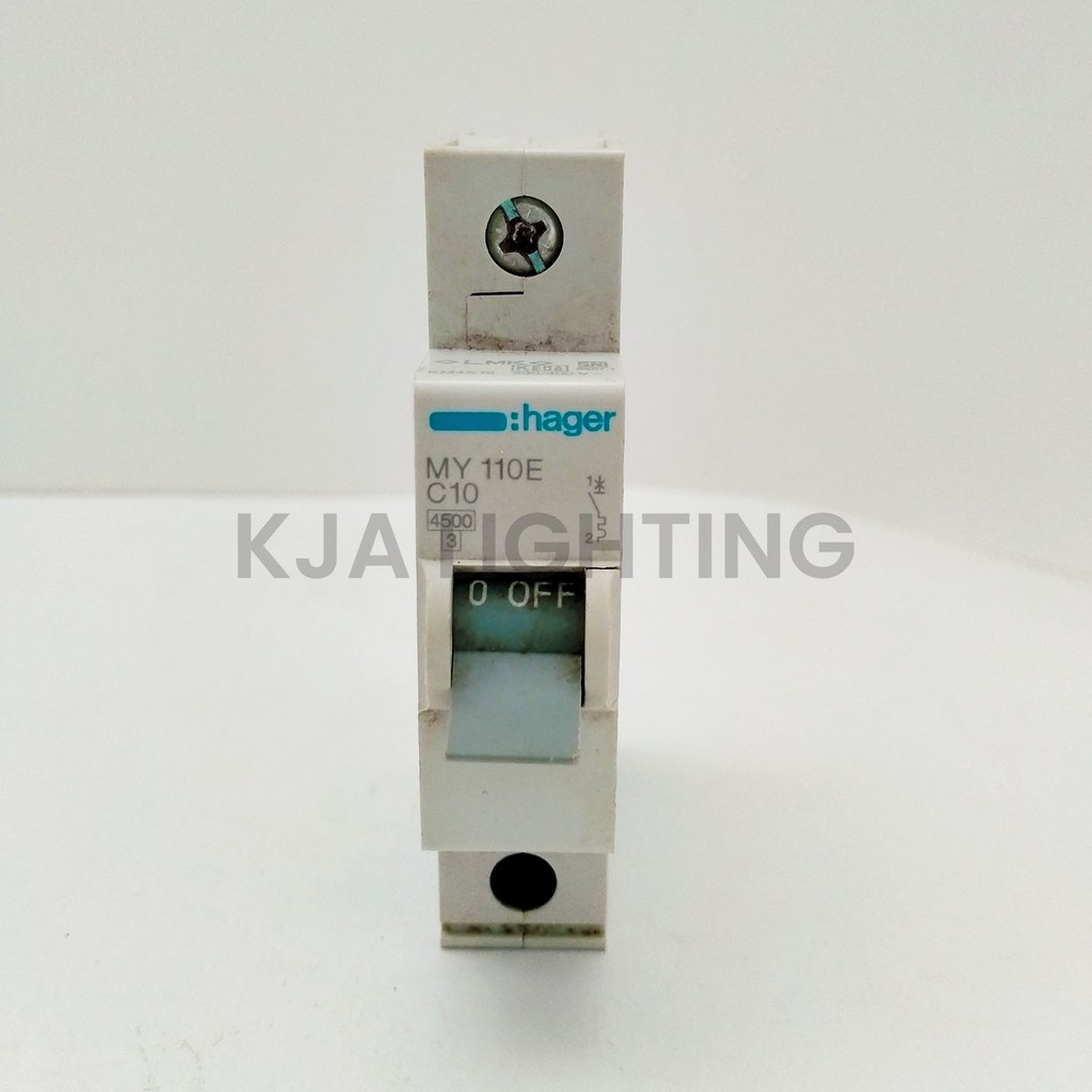 MCB HAGER 10A 10 AMPERE 1 PHASE 1PHASE 1POLE 1 POLE