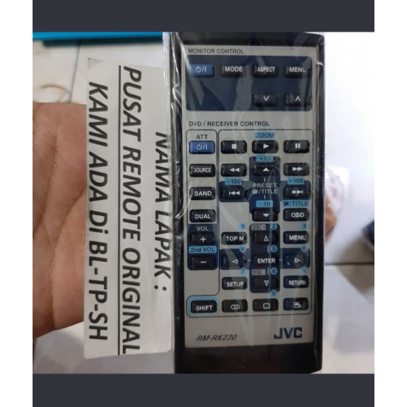 REMOTE REMOT DVD TAPE MOBIL JVC RM-RK230 ORIGINAL ASLI