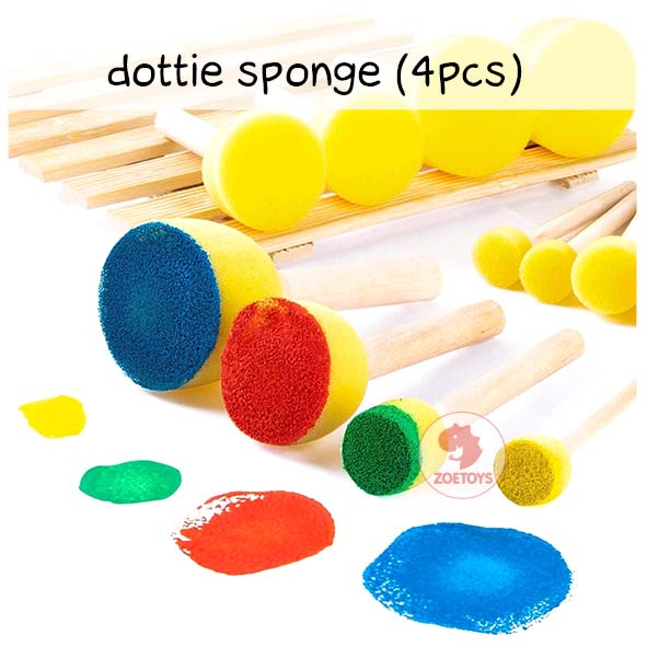 Zoetoys Sponge Painting Mix Roller dottie Character Stick | Mainan Anak Edukasi | Art Crafts Tools | Cari Bingkisan Hampers