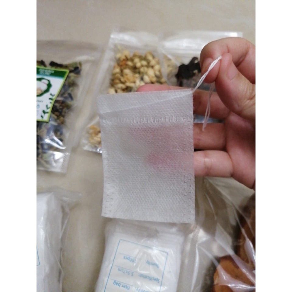 

Kantong Teh Celup Kosong Teabag Food Grade Premium 100 pcs - Putih (White)