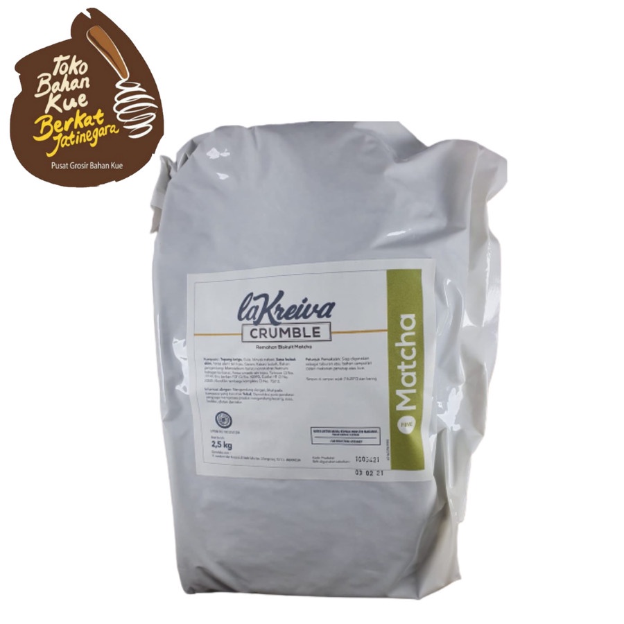 

LA KREIVA COOKIE CRUMBLE MATCHA EXTRA FINE KEMASAN 2,5 KG