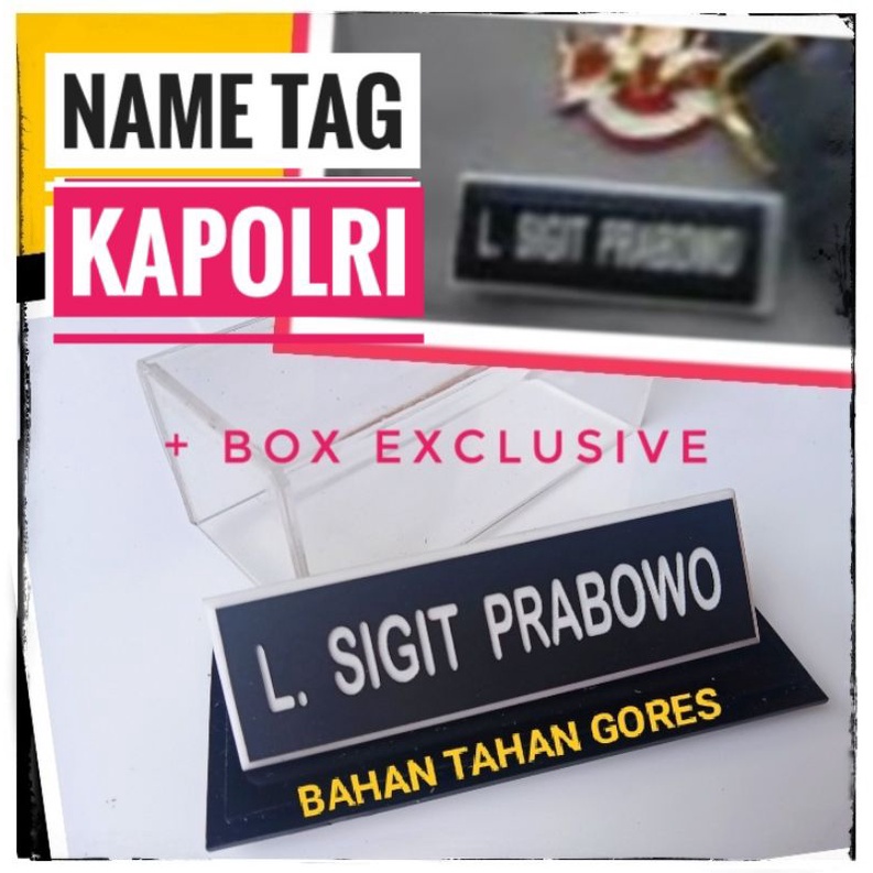 High Class Exclusive Name Tag Untuk Panglima TNI, Kapolri, Jaksa Agung, Gubernur, Wali Kota, Bupati, Menteri, dll #Name Tag Nasional #Name Tag Indonesia #Name Tag Terbaik #Papan Nama Dada Indonesia Terbaik