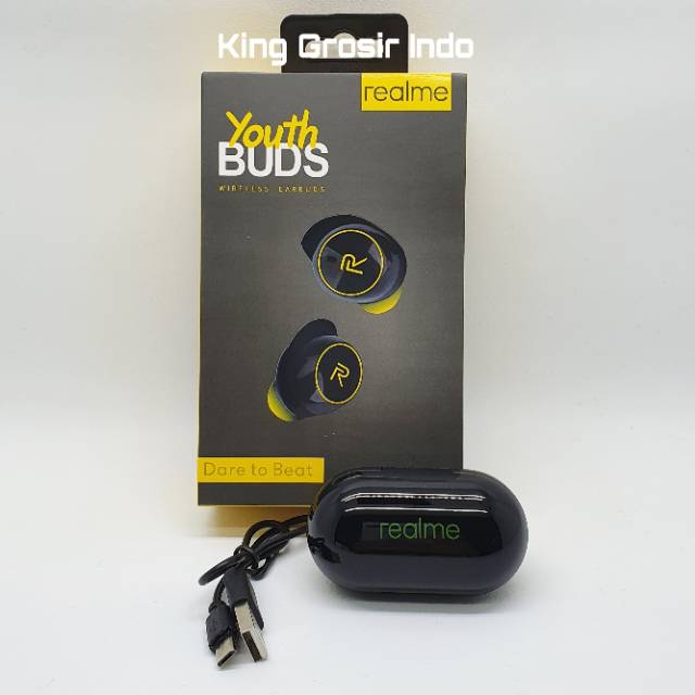 Headset Bluetooth Realme Youth Buds Model Touch ( Dear To Beat ) Earphone Wireless Realme Youth Buds