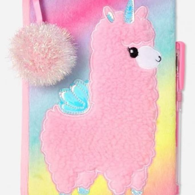 

BARANG BARU Buku Diari Diary Justice Original Llamacorn Unicorn Fluffy
