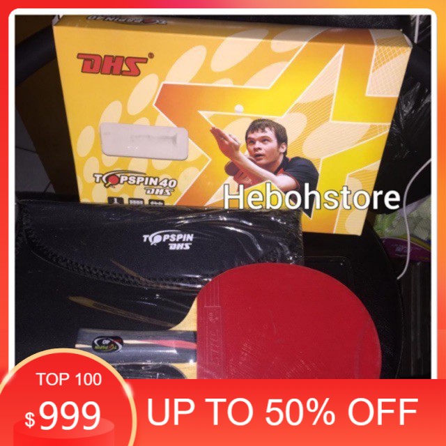 BET BAT TENIS MEJA PING PONG DHS TOP SPIN 40 ORIGINAL GROSIR