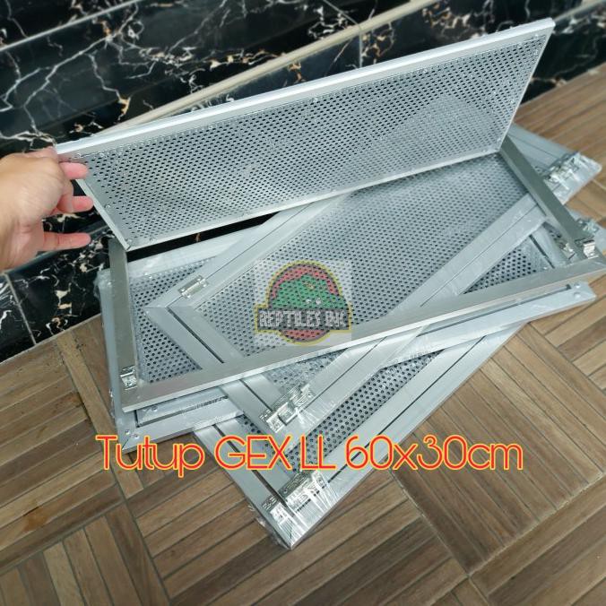 Tutup Cover Aluminium GEX LL Akuarium Ikan / Kandang Reptil 60x30cm