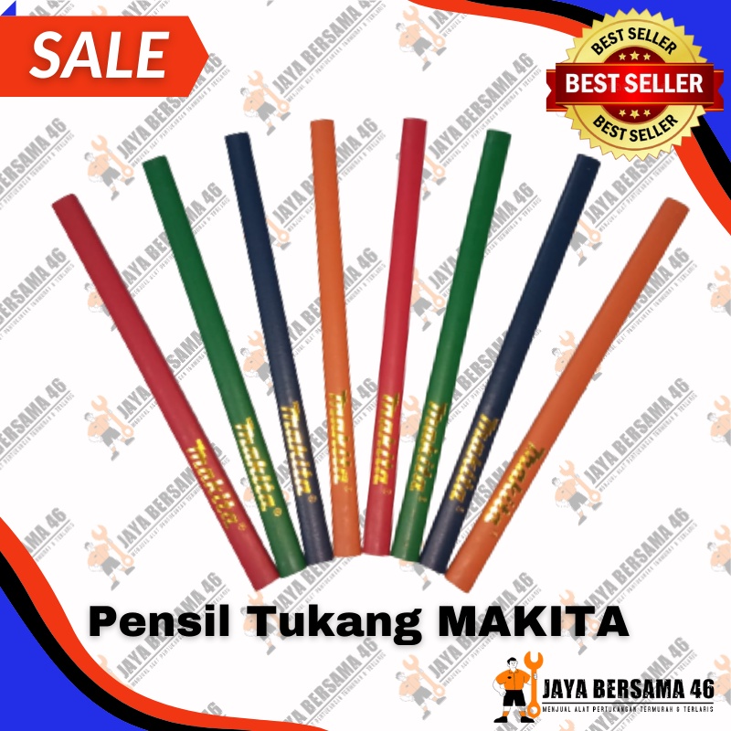 PENSIL TUKANG MAKITA ORIGINAL / PENSIL PINSIL TUKANG KAYU BANGUNAN BESAR MAKITA ORIGINAL 100%