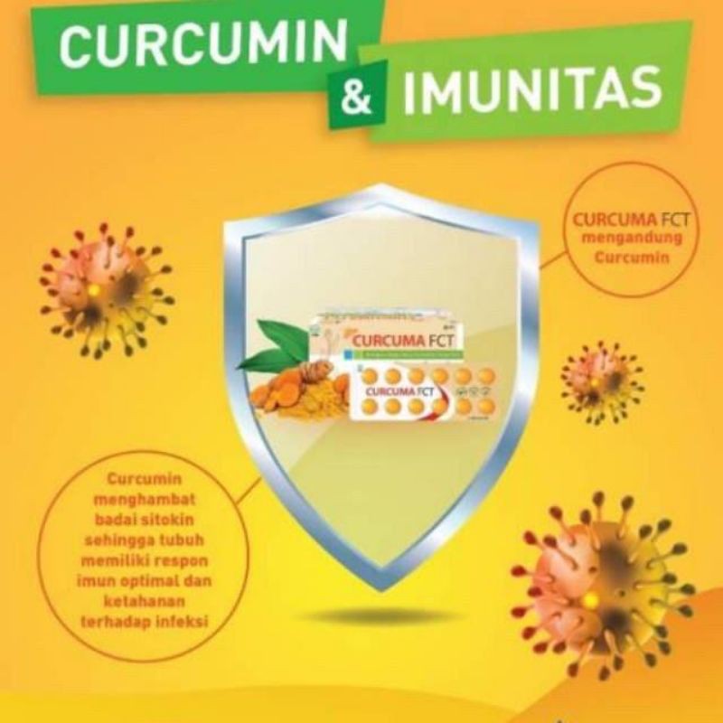 CURCUMA FCT / FORCE Original - Per Strip isi 12 Tablet - Memelihara Fungsi Hati &amp; Meningkatkan Imun