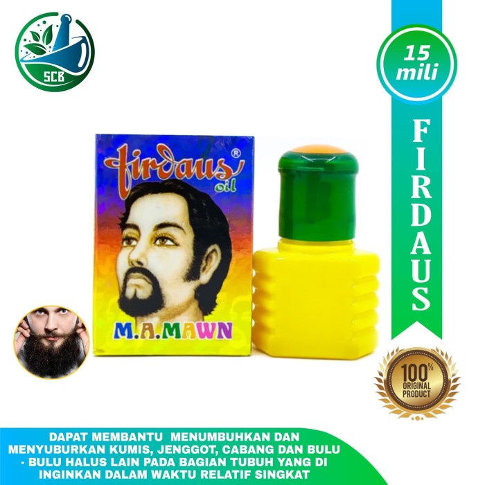 RAMBUT-VITAMIN-SUPLEMEN- FIRDAUS OIL ORIGINAL - OBAT / MINYAK PENUMBUH RAMBUT, JENGGOT & KUMIS