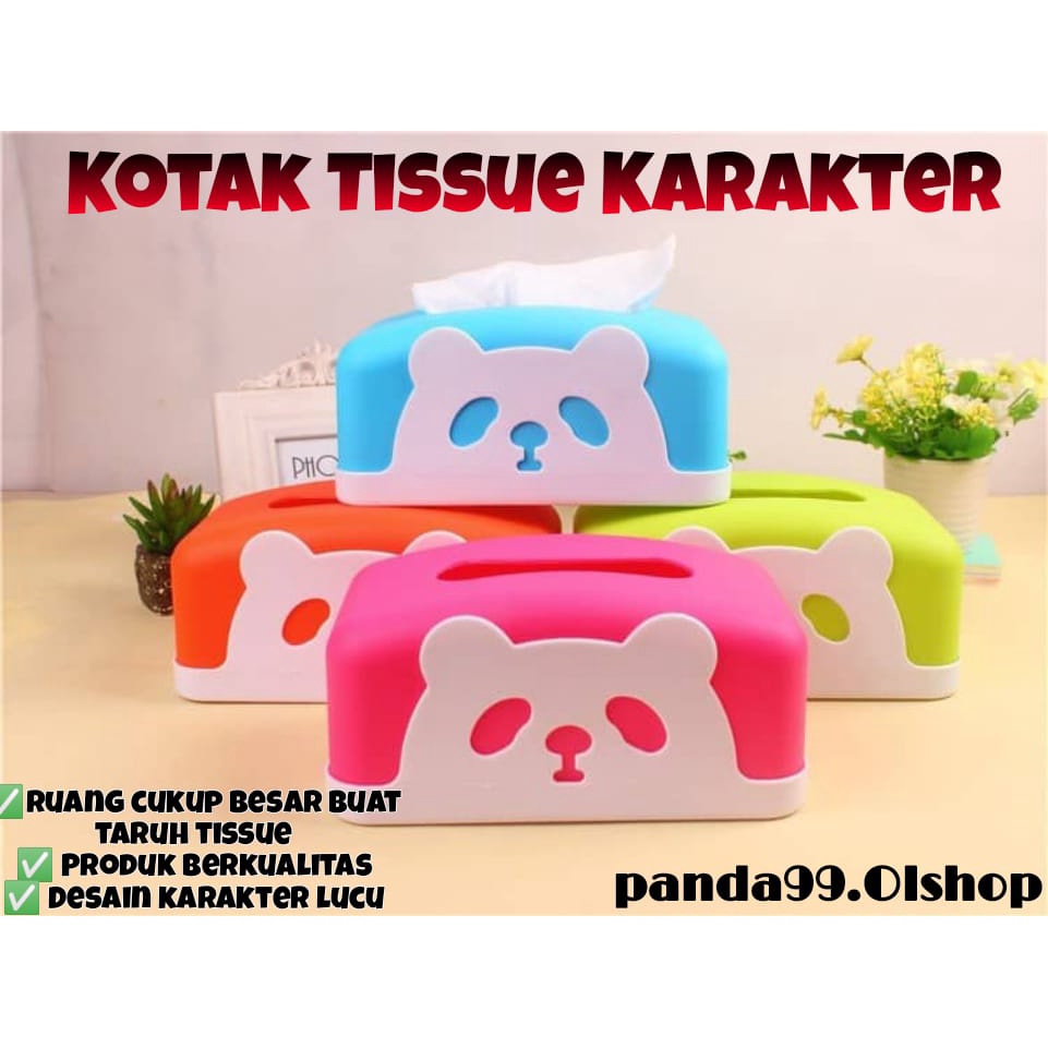 tempat Kotak tisu Karakter/Kotak Tisu/Kotak tisu plastik⭐ Panda99 ⭐