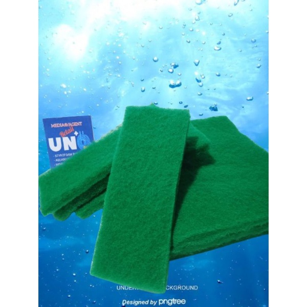 Green Coarse Wool Media filter Busa Kapas Hijau Penyaring Kotoran Aquarium ( HIGH QUALITY)