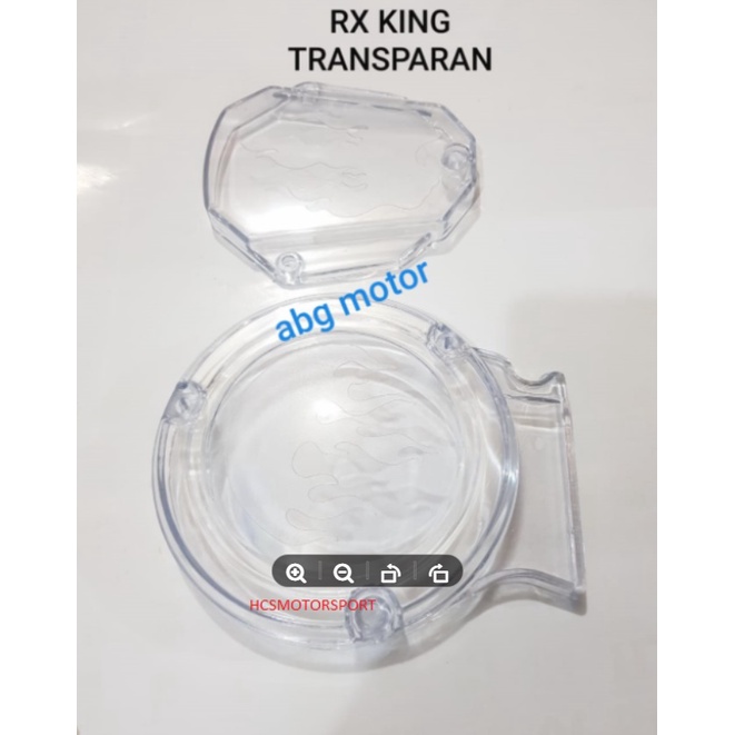 COVER TUTUP BAK MAGNET KOPLING TRANSPARAN RX KING HARGA SEPASANG
