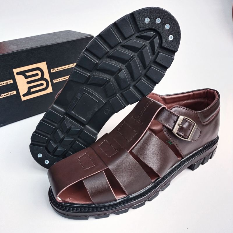 Bee Prince Sepatu Pria Kulit Sapi Asli Brongsong Original Murah Selop Berkualitas