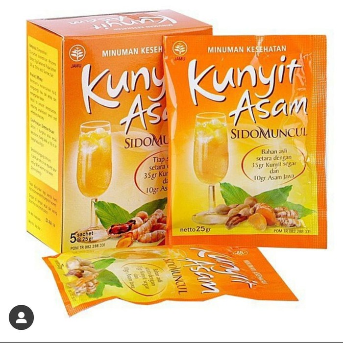 Minuman Herbal Tradisional KUNYIT ASAM Sido Muncul Jamu Alami Asam Jawa Pelancar Haid Menstruasi