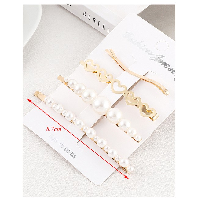 LRC Jepit Rambut Fashion Gold Small Love Hairpin Set Y61532