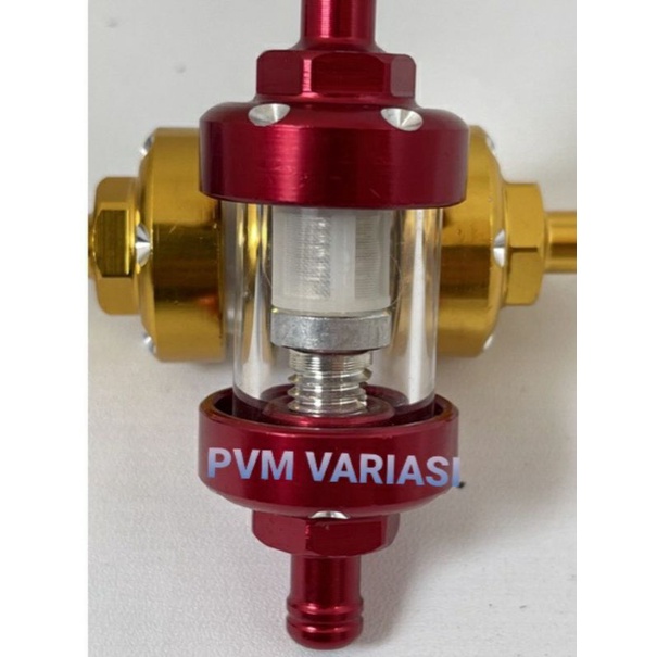 FILTER SARINGAN BENSIN KACA VARIASI MOTOR - FILTER BENSIN KACA TRANSPARAN CNC UNIVERSAL VARIASI MOTO