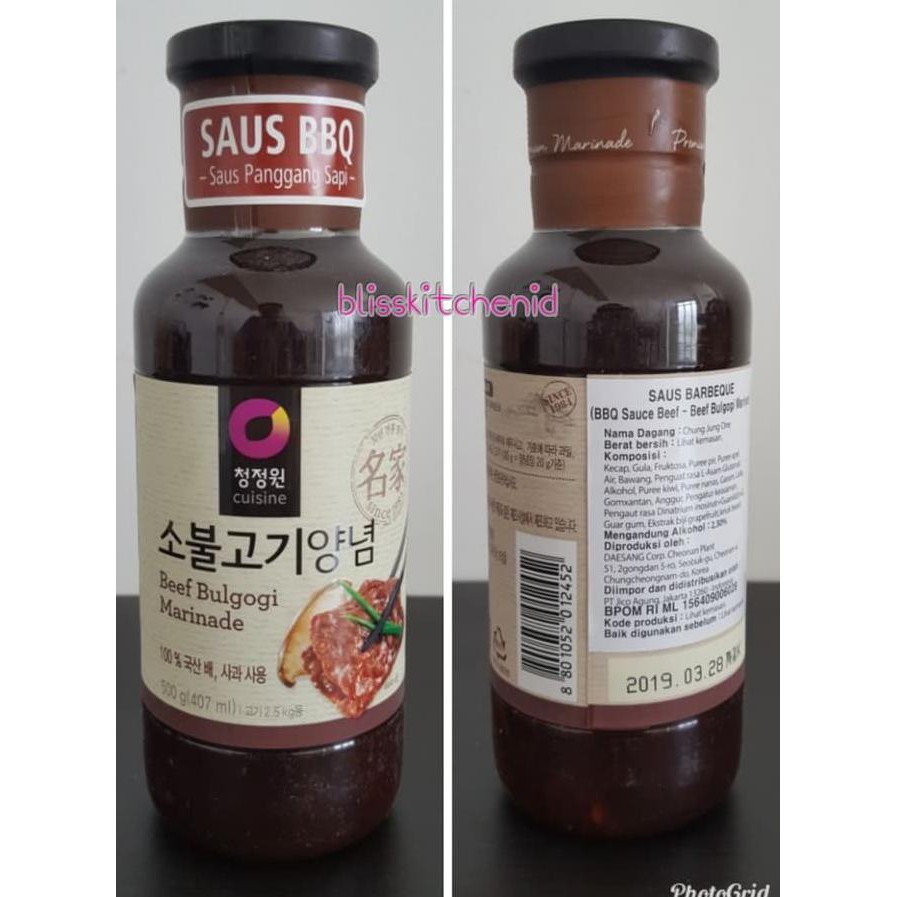 

Pqgn Bumbu Bulgogi Chung Jung One 500Gr 825J