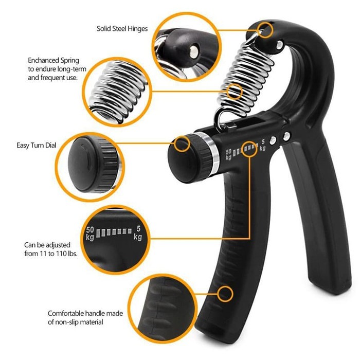 Hand Grip Olahraga Tangan Handgrip adjustable alat olah raga 5 - 60Kg-4