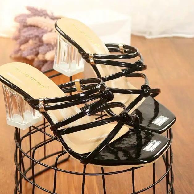 Terlaris High Heels Wanita Sendal Hak Tahu Wanita Heels Kaca Sandal Heels Wanita Sandal Wanita Kekin