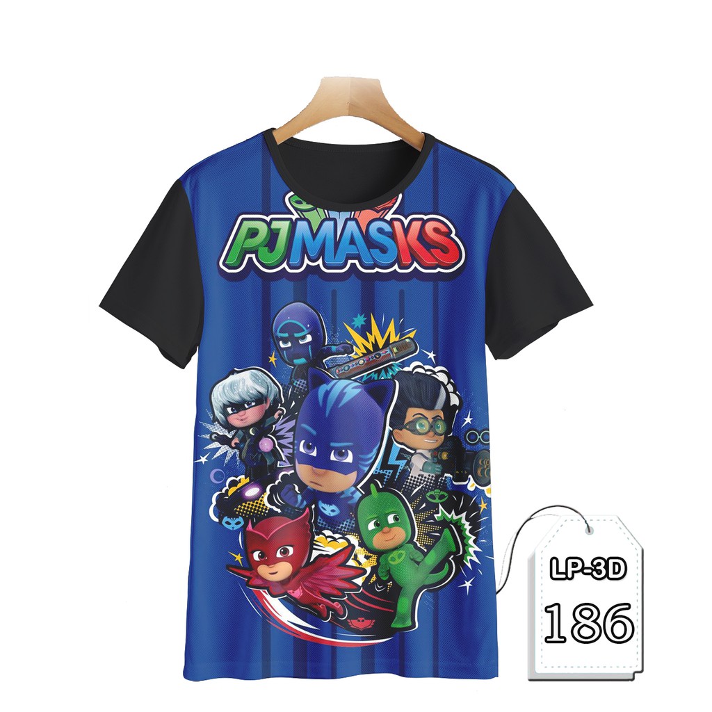 Kaos Anak PJ Catboy Mask Baju Kartun TV Anak #LP3D-186