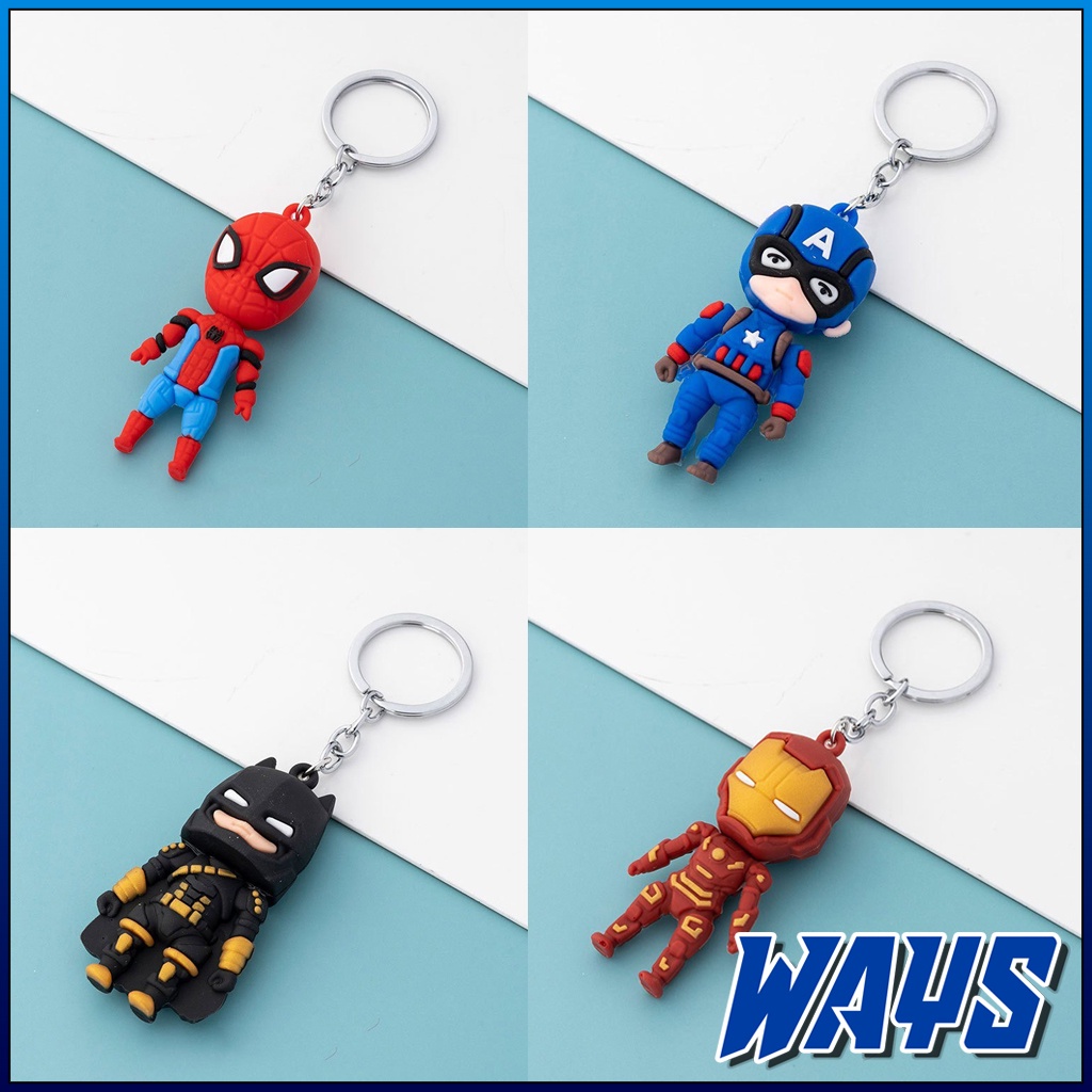 [G020] Gantungan Kunci Superhero Spiderman Captain America Batman Iron Man Superman Wonder Woman