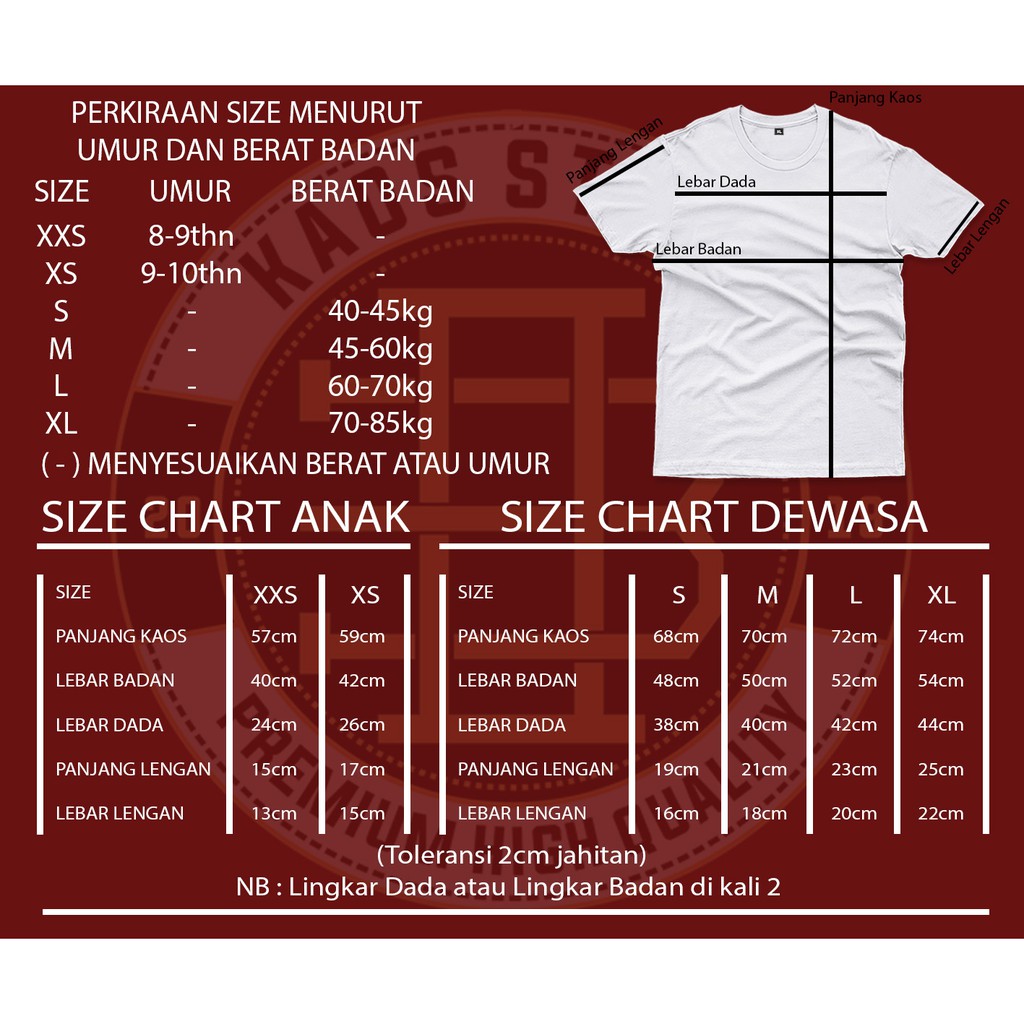 KAOS DISTRO PRIA ORIGINAL BANDUNG PREMIUM COTTON COMBED 30S