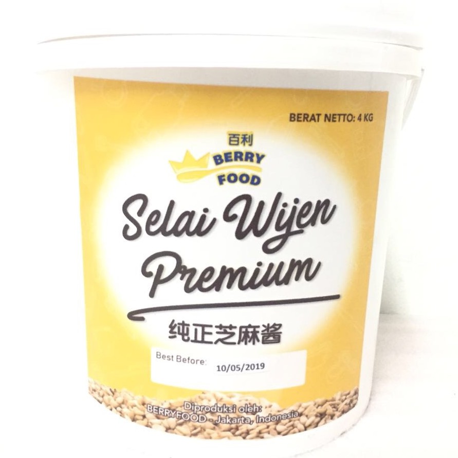 

Saus Wijen BERRYFOOD / Selai wijen premium / Sesame Sauce /芝麻酱 4 kg