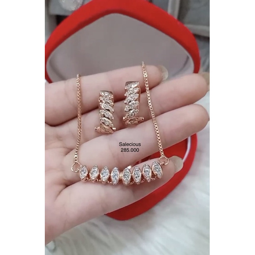 set replika berlian batu zircon italy