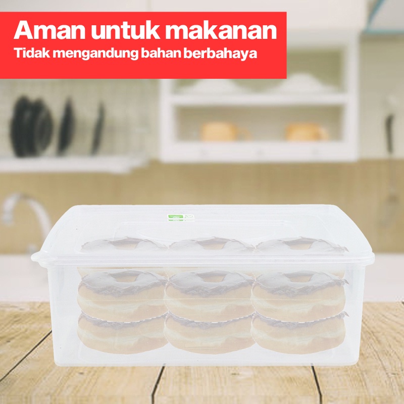 (Bisa COD) promo shinpo donatsu SIP-306 L kotak donat tempat roti wadah kue sealware segi