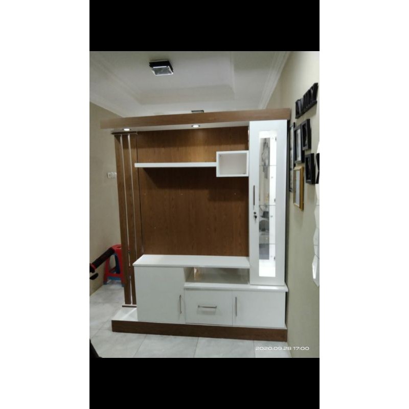 LEMARI PARTISI (PENYEKAT RUANGAN ) DUA SISI MINIMALIS