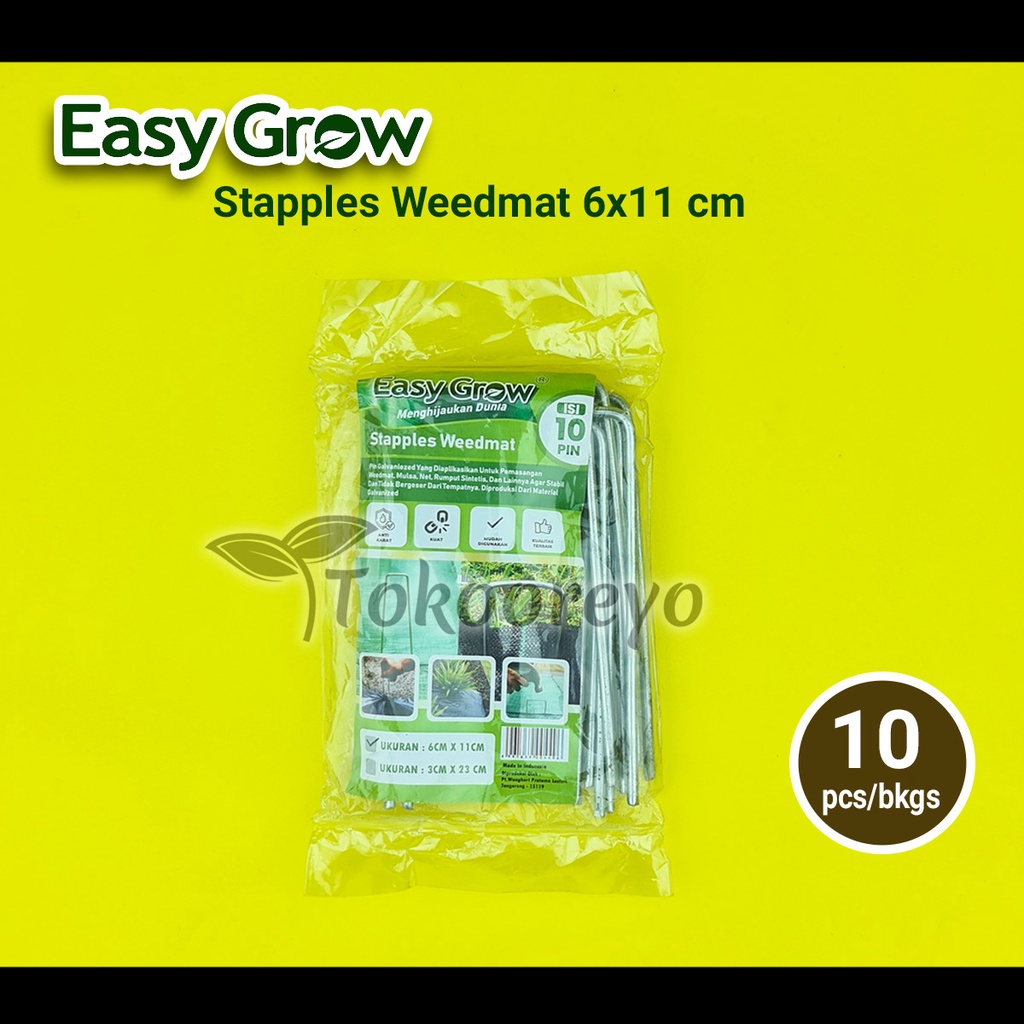 STAPPLES WEEDMAT EASY GROW ISI 10 PCS GALVANIZED STAPLES