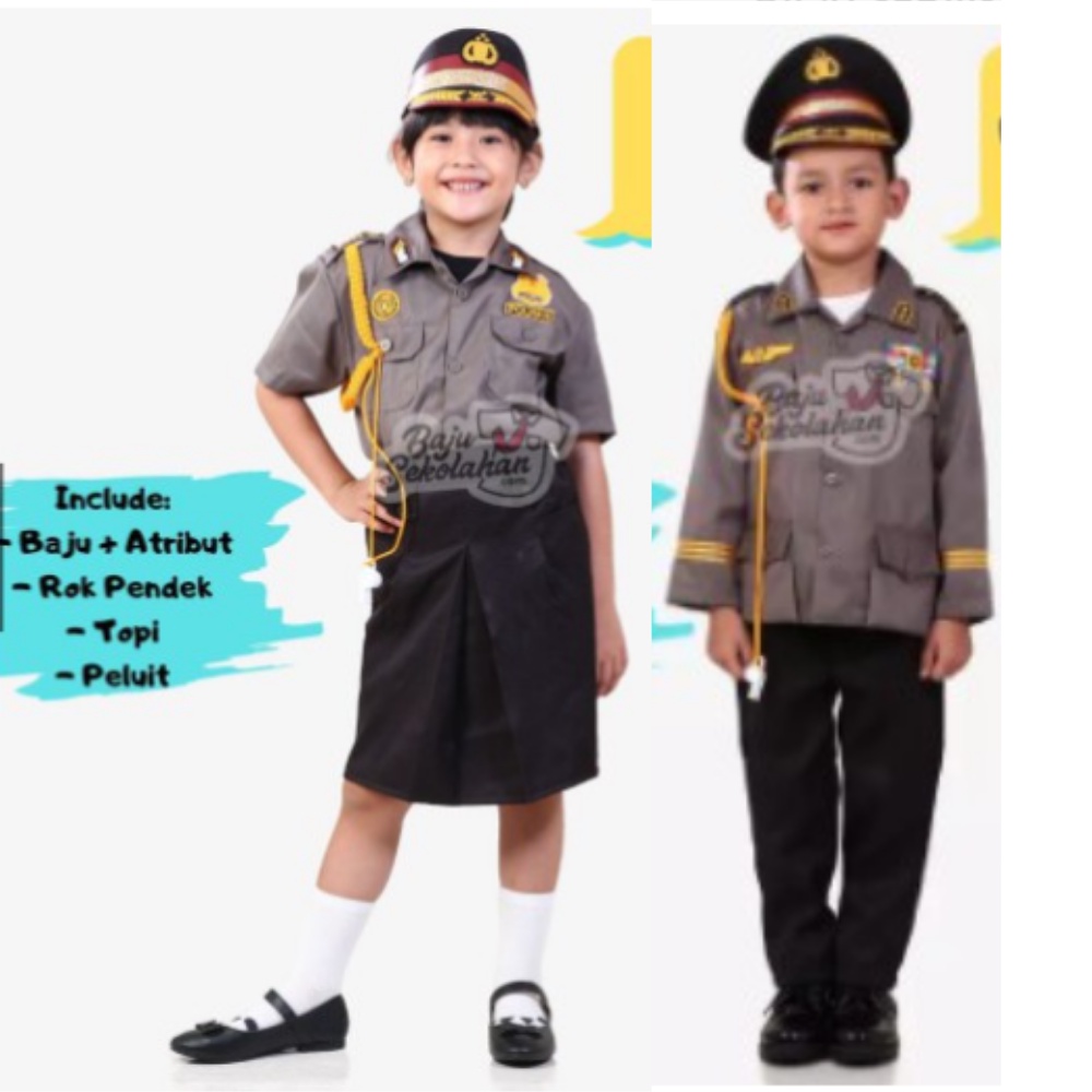 BAJU SERAGAM PROFESI / KOSTUM PROFESI / BAJU PROFESI ANAK/ KOSTUM ANAK/ BAJU KOSTUM POLISI TERLARIS