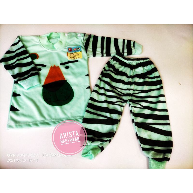 SHEILA BABY - SETELAN BAJU+CELANA PANJANG BAYI, KANCING BAHU,MOTIF BABY TIGER