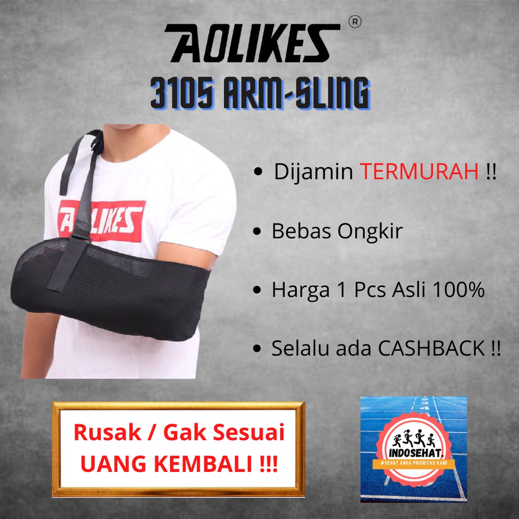 AOLIKES 3105 Adjustable Arm Sling / Penyangga &amp; Pelindung Patah Tulang